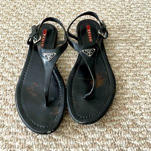 Black Prada Sport Sandals - Size 6